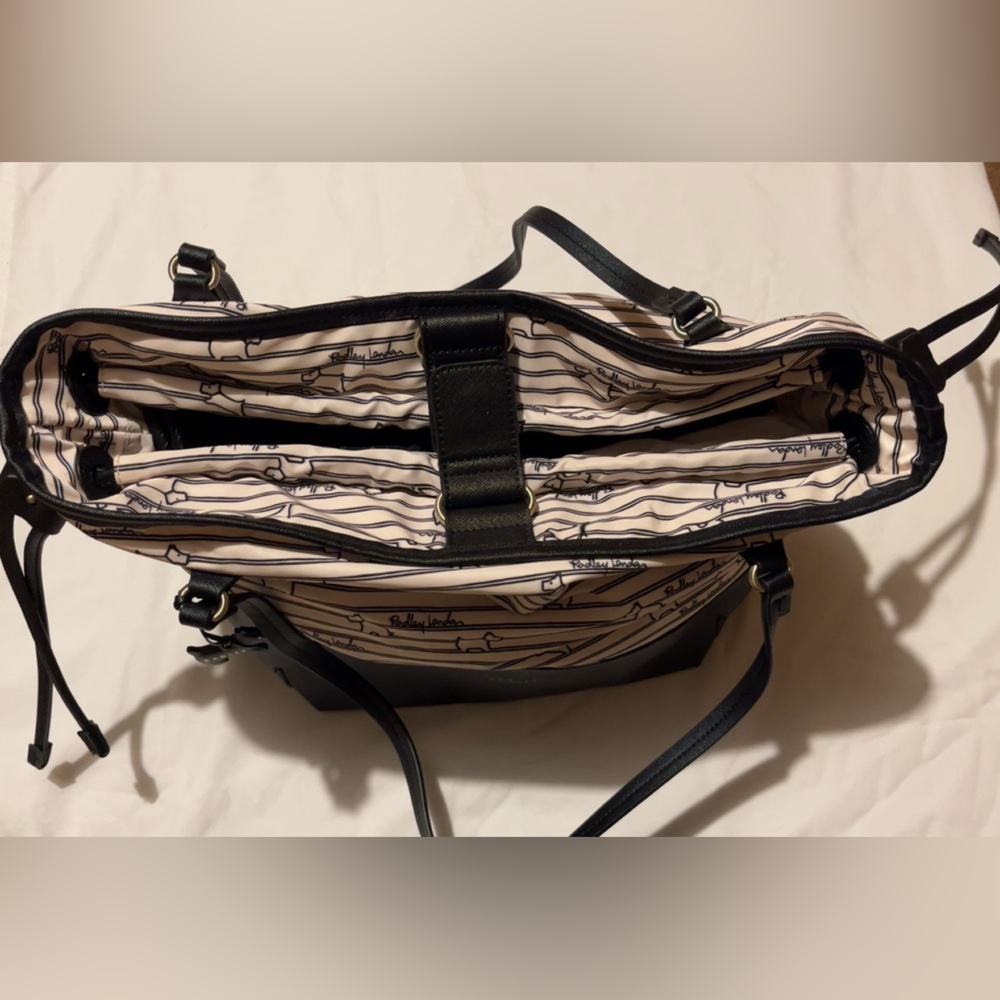 Radley London Striped Black and Cream Tote - Picture 5 of 8